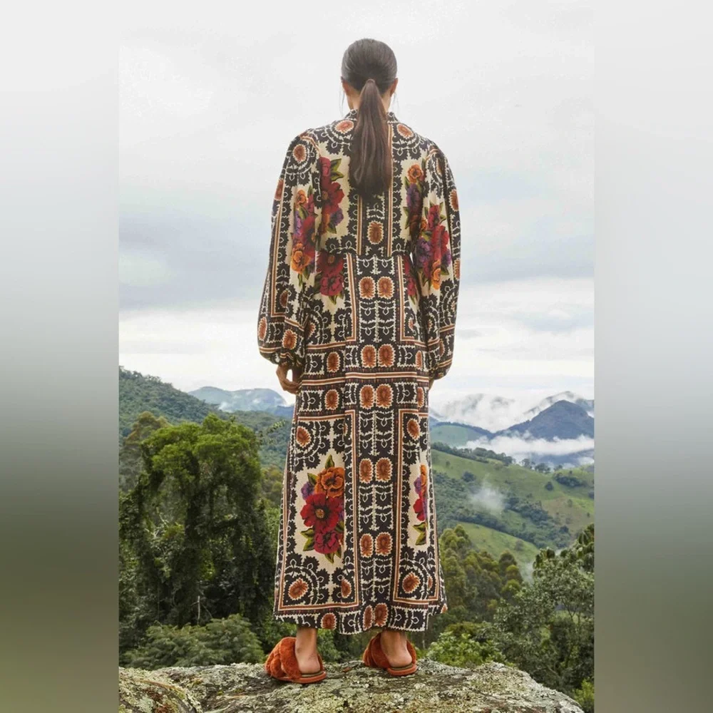 NWT Farm Rio flower tapestry maxi dress - Picture 5 of 11